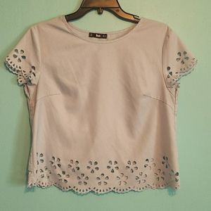 Floral cutout blouse